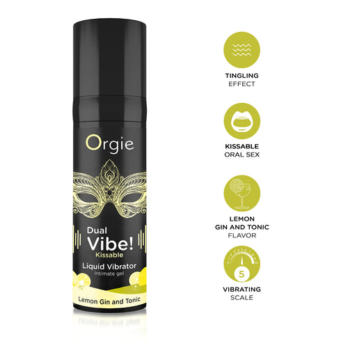 Orgie Dual Vibe Kissable Gel Lemon Gin & Tonic 15ml